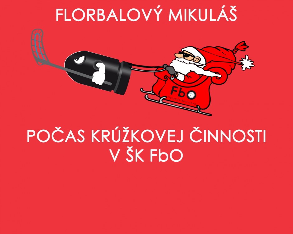 Florbalový Mikuláš počas krúžkovej činnosti v ŠK FbO.