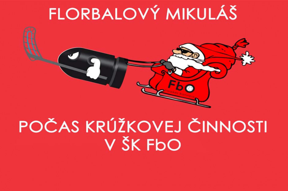 Florbalový Mikuláš počas krúžkovej činnosti v ŠK FbO.