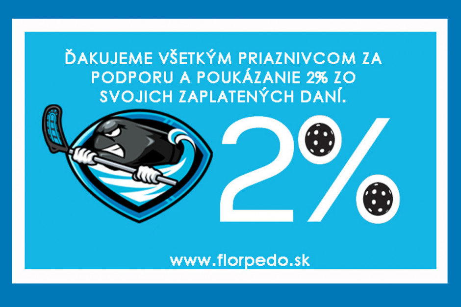 Poukázanie 2% z Vašich zaplatených daní. Ďakujeme.